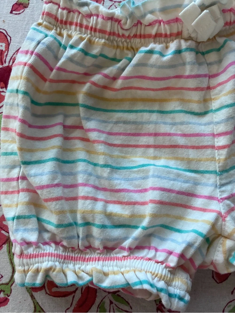 Gap Striped Baby Bloomers - Pastel Rainbow 6-12 months
